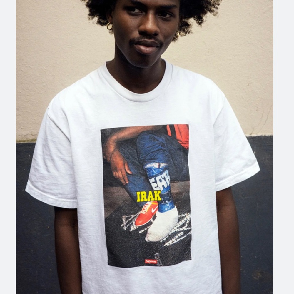 ❤️New❤️ SUPREME Irak Cast White Tee